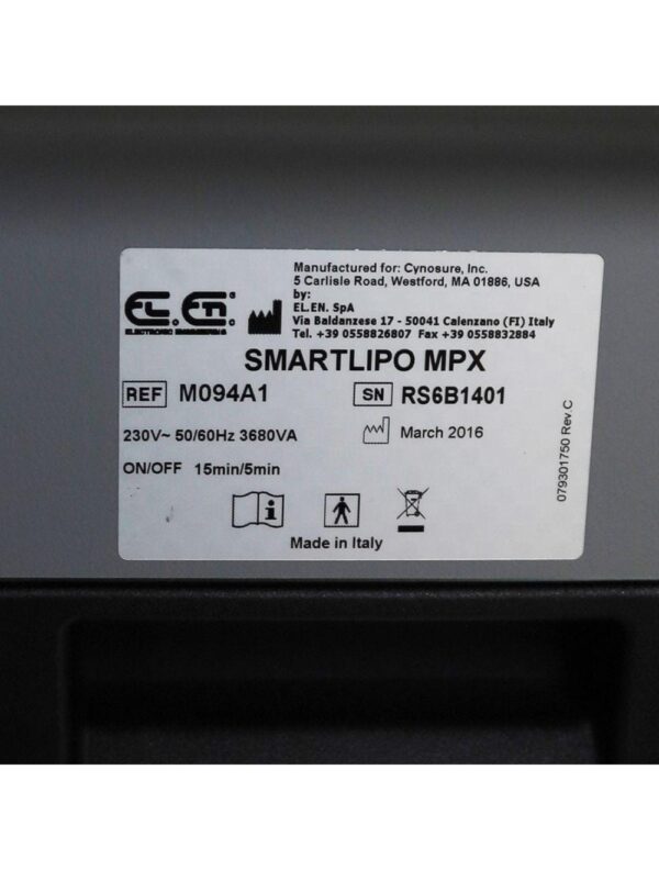 Never Used 2016 Cynosure SmartLipo MPX Body Sculpt NON-RFID Laser System