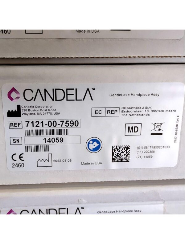 Candela GentleLase Plus Handpiece Assembly No Fiber Factory NEW 7121-00-7590 (14059sn)