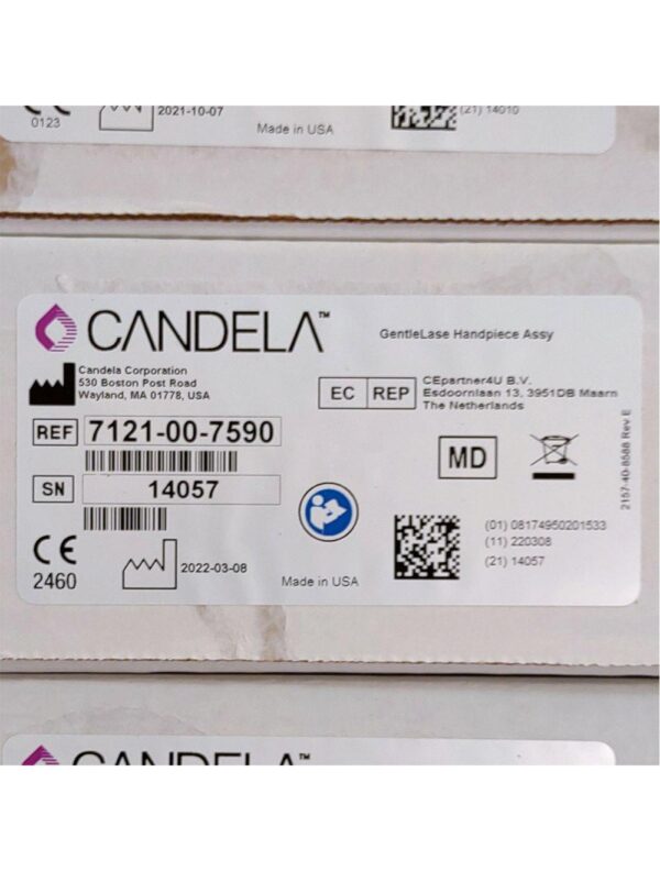 Candela GentleLase Plus Handpiece Assembly No Fiber Factory NEW 7121-00-7590 (14057sn)