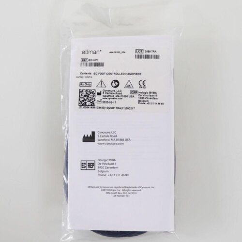 Cynosure Ellman RF Reusable IEC Foot Controlled Handpiece 1/16 3/32 IEC-HP1