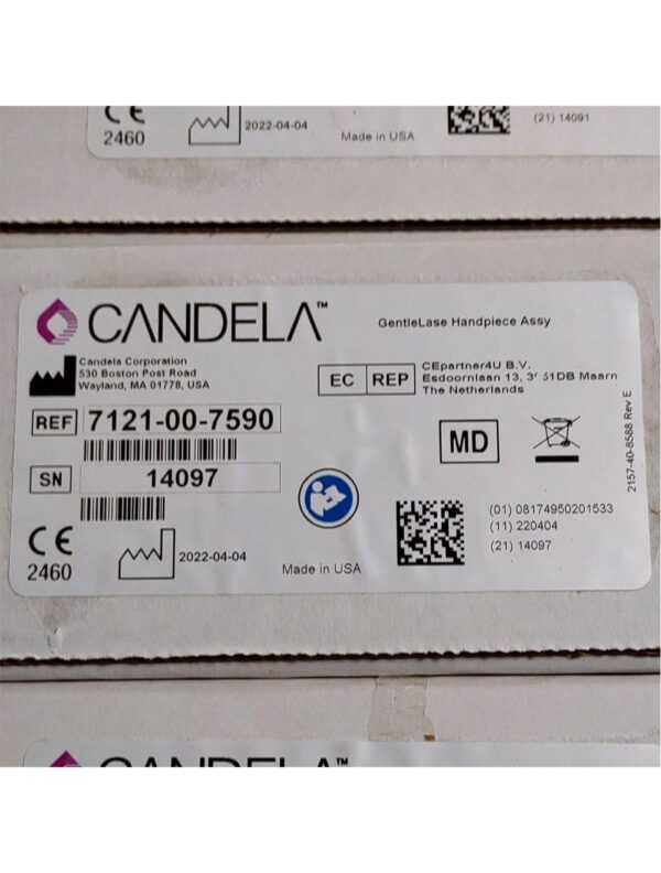 Candela GentleLase Plus Handpiece Assembly No Fiber Factory NEW 7121-00-7590 (14097sn)