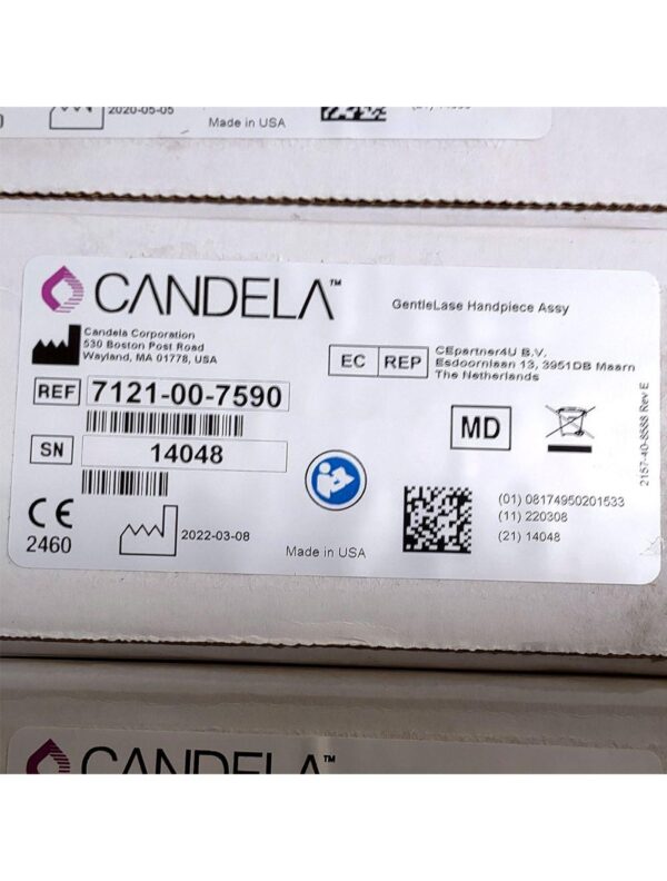 Candela GentleLase Plus Handpiece Assembly No Fiber Factory NEW 7121-00-7590 (14048sn)