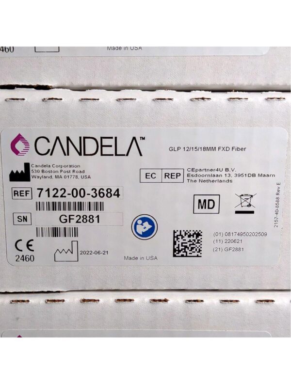 Candela GentleLase Plus Fiber Assembly 12/15/18mm Factory NEW 7122-00-3684 (GF2881)