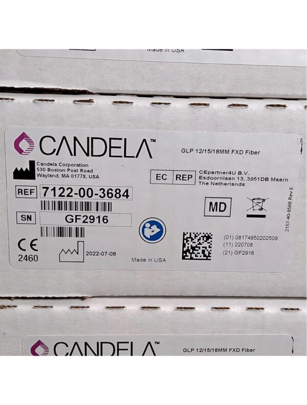 Candela GentleLase Plus Fiber Assembly 12/15/18mm Factory NEW 7122-00-3684 (GF2916)
