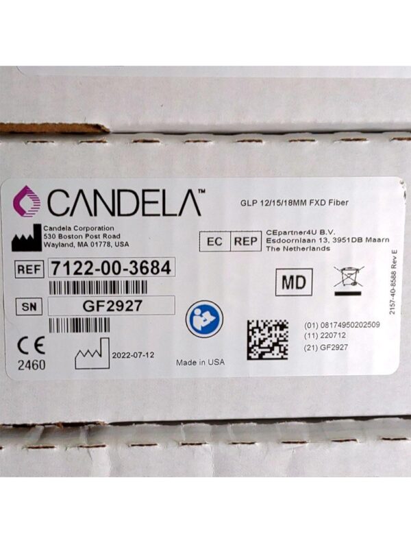 Candela GentleLase Plus Fiber Assembly 12/15/18mm Factory NEW 7122-00-3684 (GF2927)