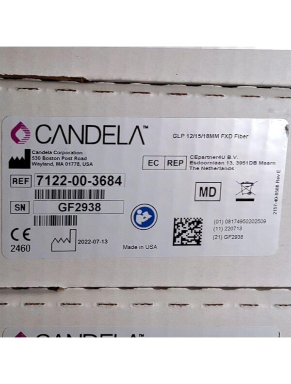 Candela GentleLase Plus Fiber Assembly 12/15/18mm Factory NEW 7122-00-3684 (GF2938)