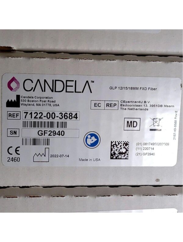 Candela GentleLase Plus Fiber Assembly 12/15/18mm Factory NEW 7122-00-3684 (GF2940)