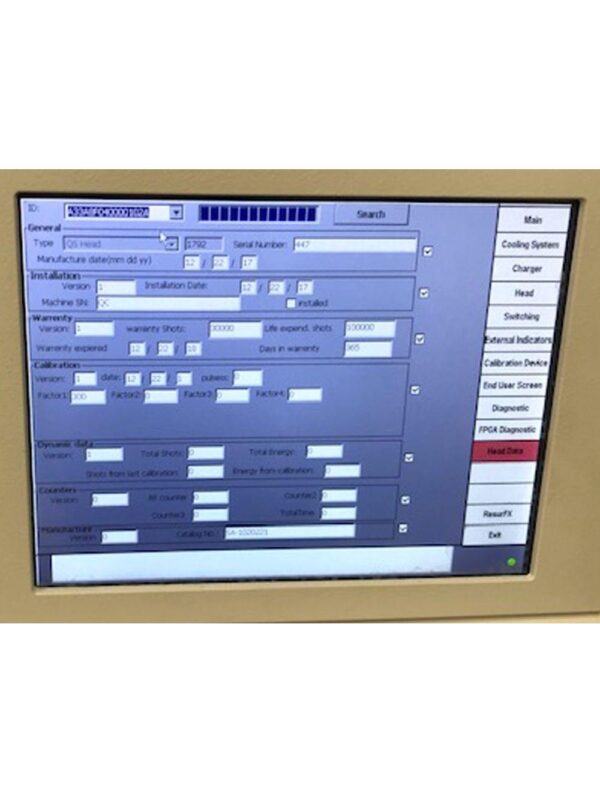 Lumenis M22 Laser Q-Switched QSD Nd:YAG 1064nm Tattoo Removal Handpiece 0 SHOTS