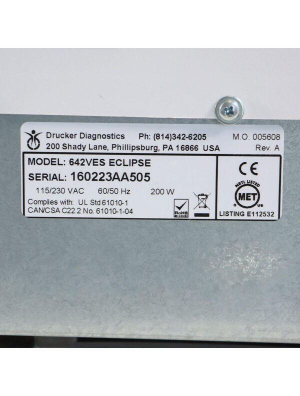 Eclipse Aesthetics PRP Therapy 6 Place Centrifuge 642VES 3900 RPM