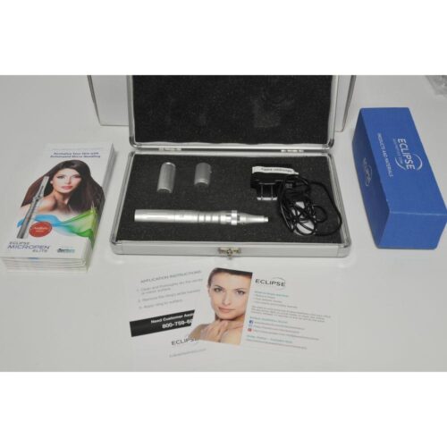 Eclipse Micropen Elite Aesthetics Silver MicroNeedling Pen - DEMO - w/ Brochures