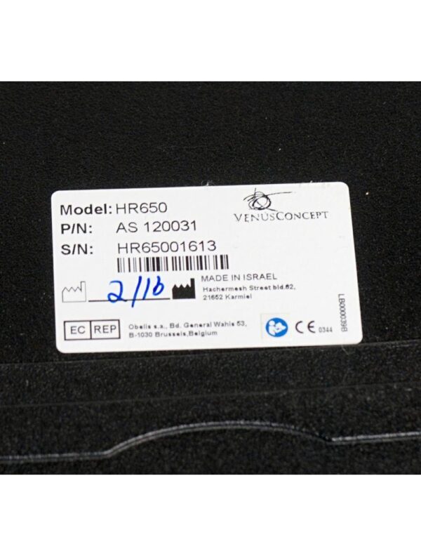 VenusConcept Handpiece HR650 Venus Concept AS120031 Hair Removal HR Hand Piece