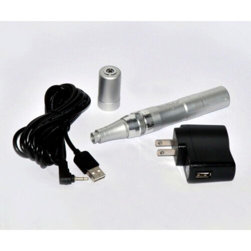 SkinStylus Microneedling Silver Pen & Battery & Charger Set 4-Pin Contact Type