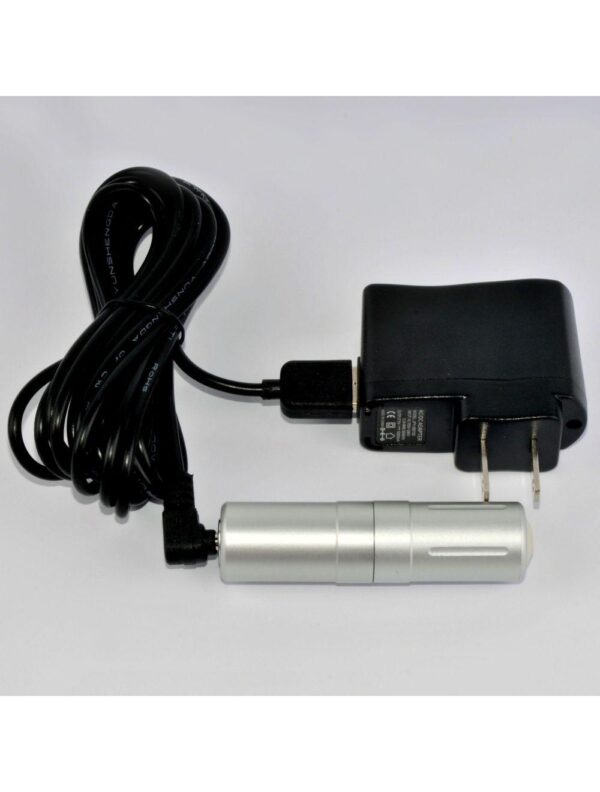 SkinStylus Microneedling Silver Pen & Battery & Charger Set 4-Pin Contact Type