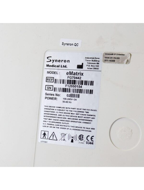 Syneron eMatrix Skin Rejuvenation TableTop Sublative RF System FG70442