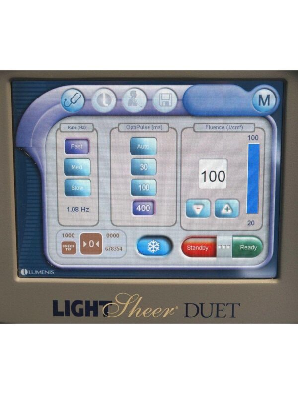 2009 Lumenis LightSheer Duet Laser ET HS 9x9mm 22x35mm Hair Removal Light Sheer