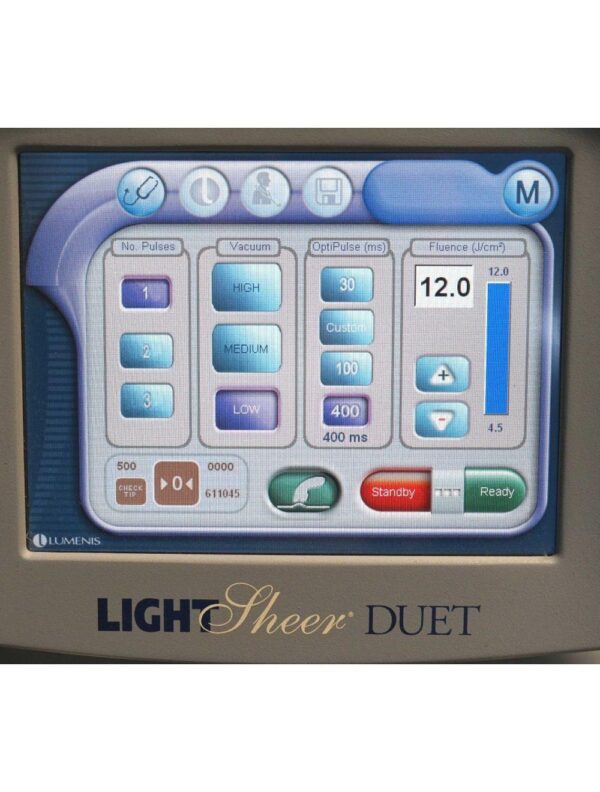 2009 Lumenis LightSheer Duet Laser ET HS 9x9mm 22x35mm Hair Removal Light Sheer