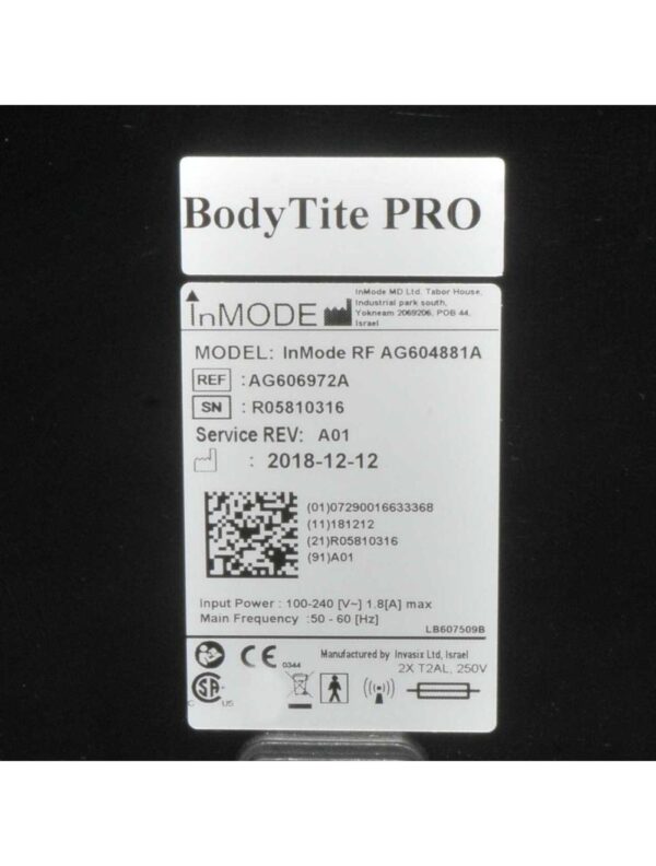 InMode RF BodyTite PRO Contouring Body Face Tight FaceTite Morpheus Contour 2018