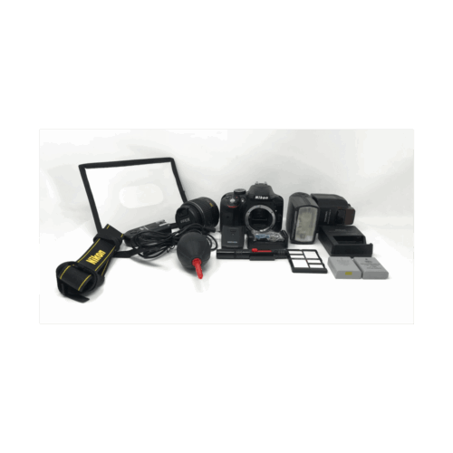 Nikon D3300 Digital Camera DSLR DX VR 18-55mm Flash w/ Accessories YN560 IV