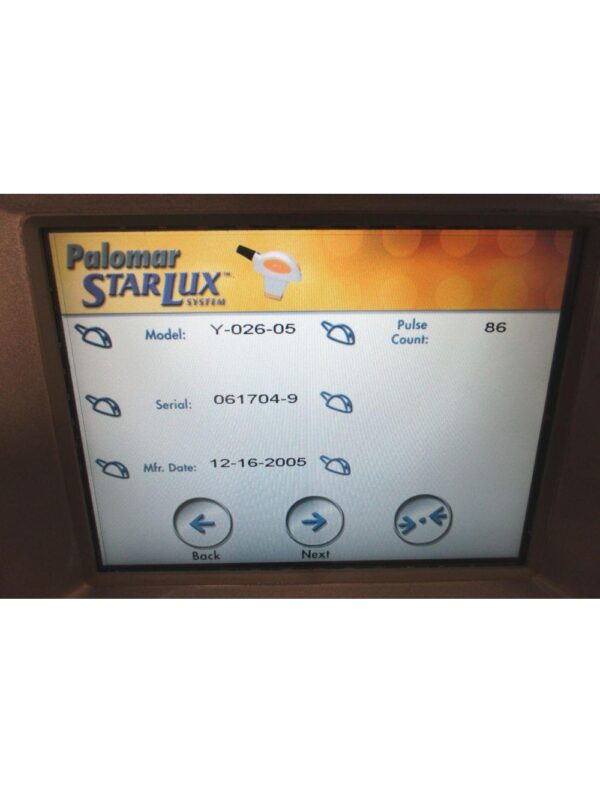 2007 Palomar StarLux 500 Laser LuxY LuxRs LuxG HandPiece Lux G Rs Y Hair Removal