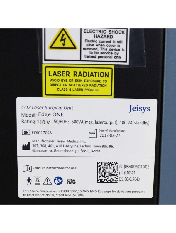 2017 Jeisys Edge One Fractional CO2 Laser Surgical Skin Resurfacing System