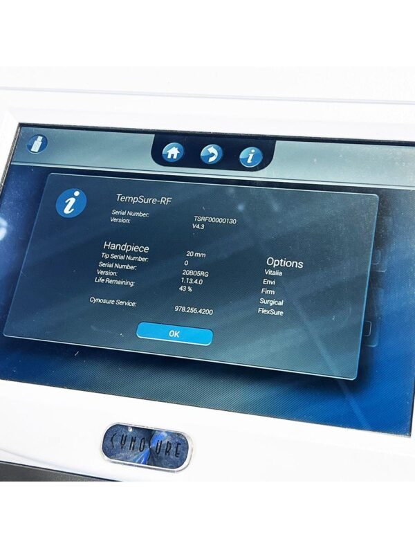 2018 Cynosure Ellman TempSure ENVI RadioFrequency FlexSure Skin Tightening RF