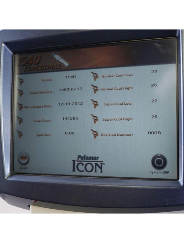 2012 Palomar Icon IPL Laser Fractional 1540 MaxYs Hair Removal Skin Resurfacing