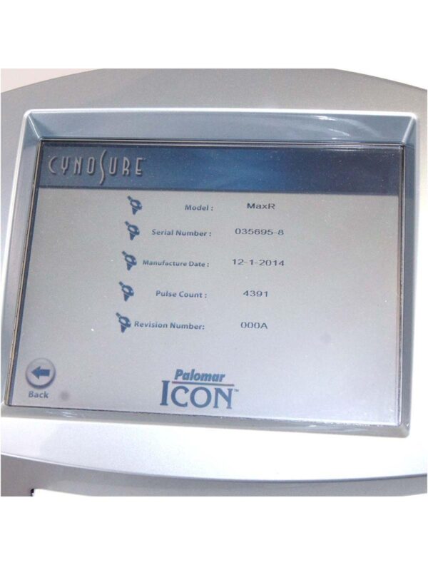 2014 Cynosure Palomar Icon IPL Laser Hair Removal Pigmented Lesions MaxR MaxYs