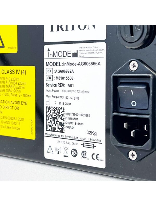 2018 InMode Triton Laser Hair Removal Alexandrite Diode Nd YAG 755 810 1064 Alex