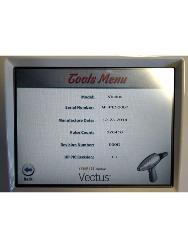 2012 Palomar Vectus 810 nm Diode Laser Hair Removal Cynosure Aesthetic Treatment