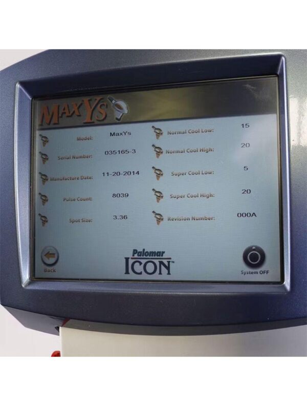 2014 Palomar Icon MaxYs Handpiece Hair Removal 2520B-YS06 Yellow HP
