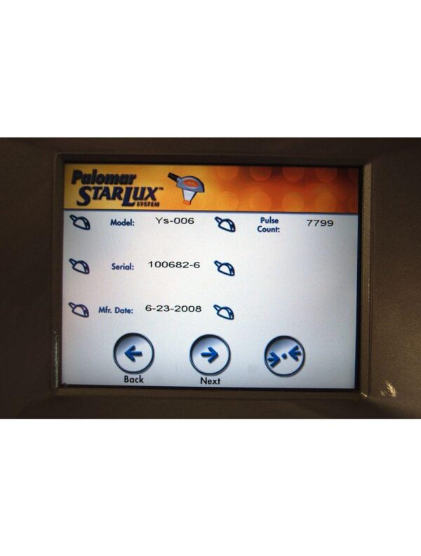 2008 Palomar Cynosure Lux Ys Handpiece StarLux Hand Piece Star LuxYs