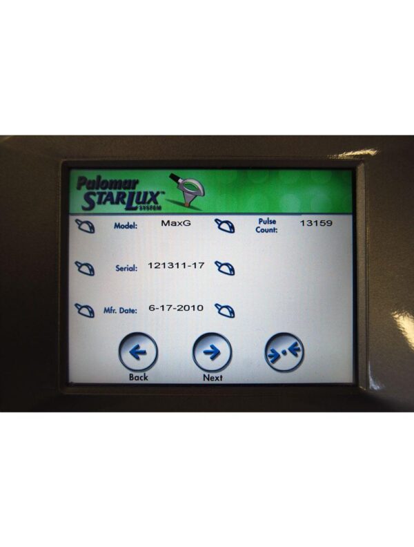 Cynosure Lux MaxG Handpiece IPL Laser StarLux 500 LuxG Max G Palomar 2010