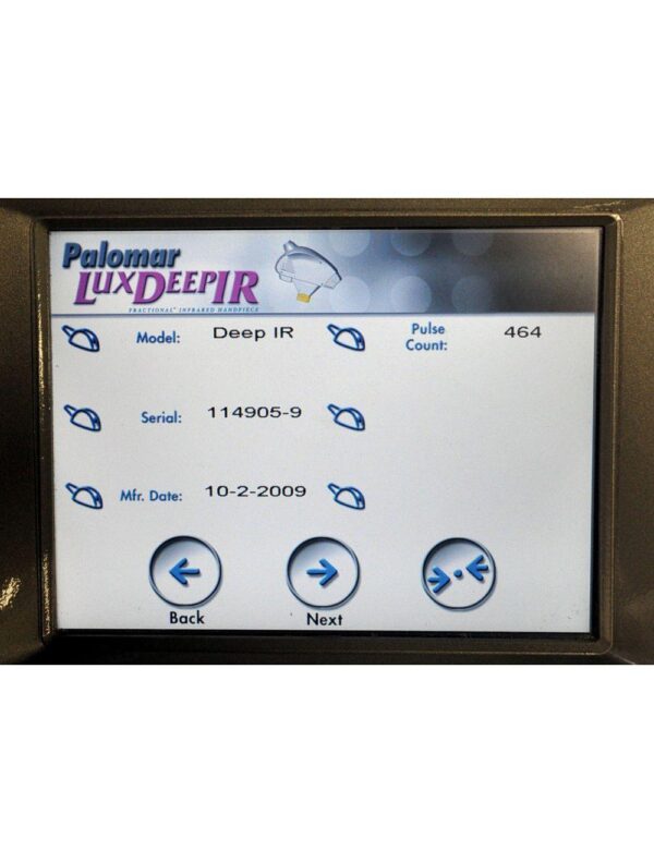 2009 Palomar LuxDeepIR Fractional Laser Handpiece Lux Deep IR StarLUX 500