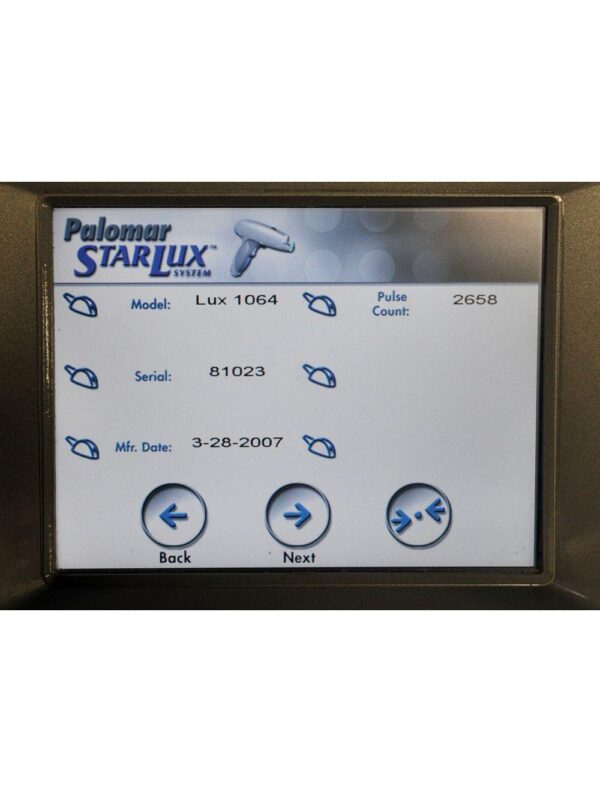 2007 Palomar Lux1064 Laser Nd Yag HandPiece Lux 1064 StarLux 300 500 2658 Shots
