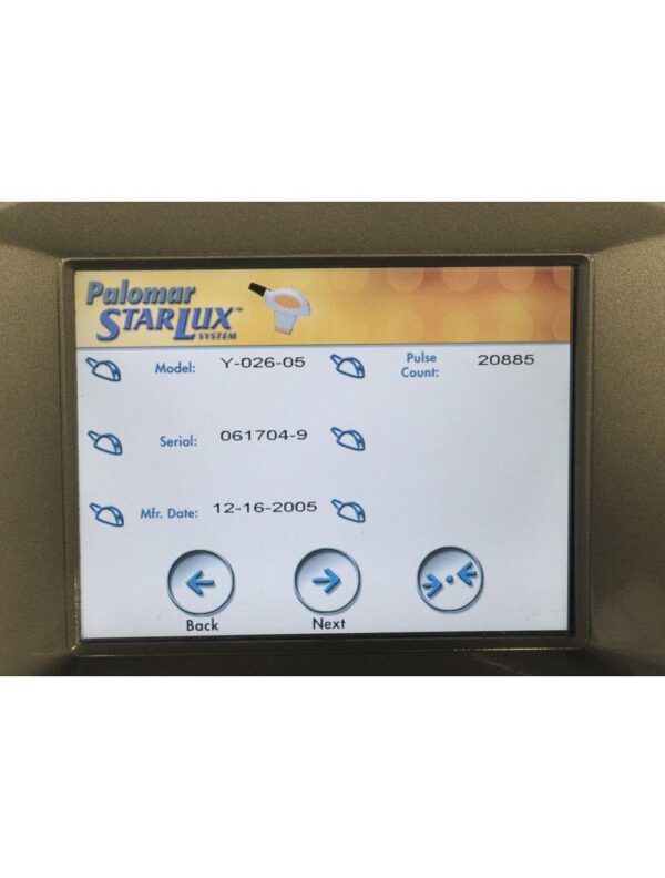 2005 Palomar StarLux Lux Y 300 IPL HandPiece Palomar 1520 Hand Piece - Low Shots