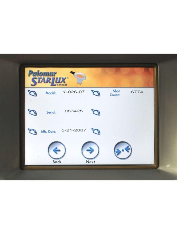 2007 Palomar StarLux Lux Y 300 500 IPL HandPiece Cynosure 1520 Laser Hand Piece