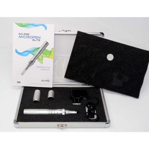 Eclipse Micropen Elite Aesthetics Silver MicroNeedling Pen - DEMO - w/ Brochures