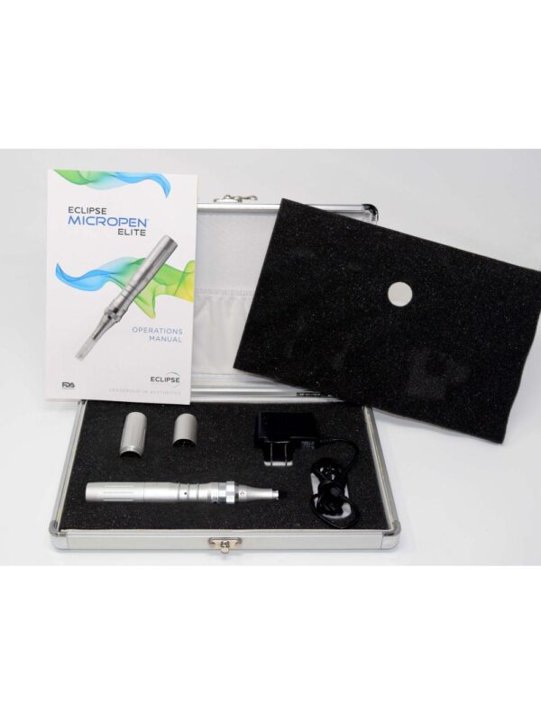 Eclipse Micropen Elite Aesthetics Silver MicroNeedling Pen - DEMO - w/ Brochures