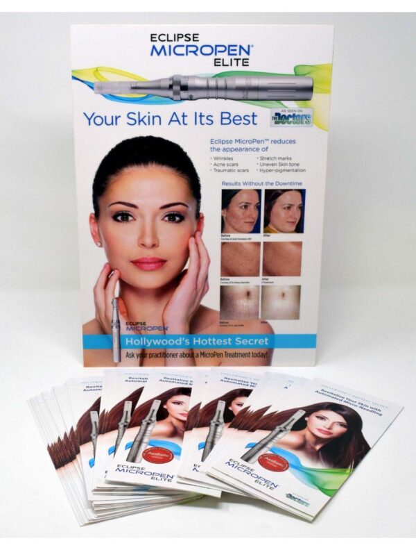 Eclipse Micropen Elite Aesthetics Silver MicroNeedling Pen - DEMO - w/ Brochures