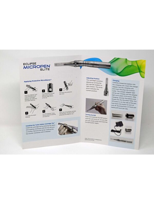 Eclipse Micropen Elite Aesthetics Silver MicroNeedling Pen - DEMO - w/ Brochures