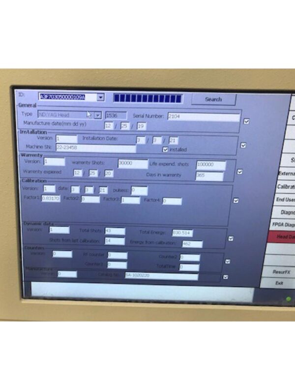 Lumenis M22 Laser Multi Spot Nd YAG 1064 Handpiece Hair Removal Lesion Wrinkles