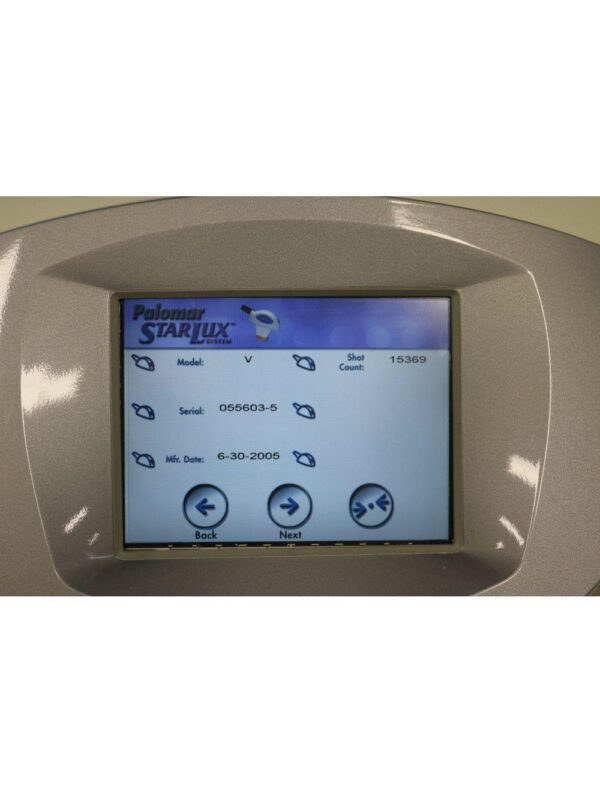2005 Palomar Starlux 300 Lux V IPL Acne Pigmented Lesions Handpiece 15K Shots