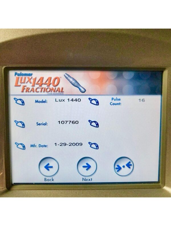 2009 Palomar Lux1440 Fractional Laser Handpiece Cynosure Lux 1440 StarLux 500