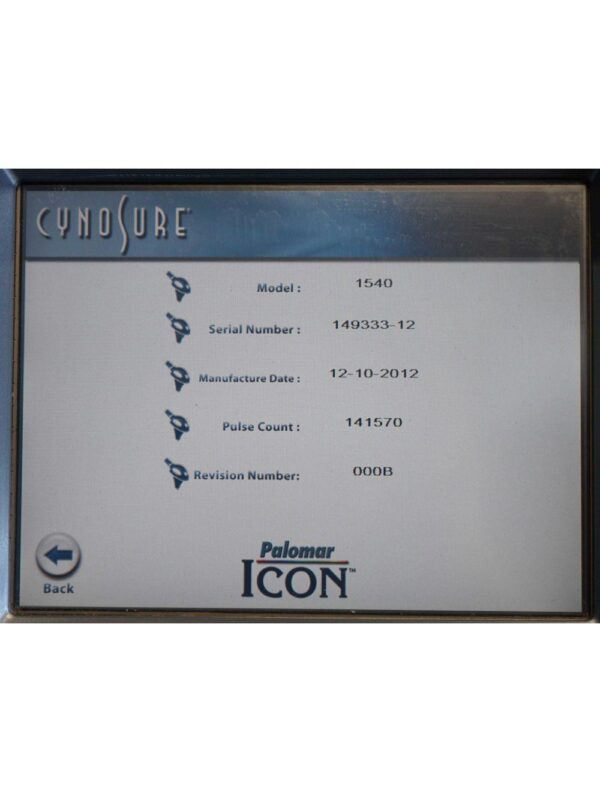 2012 Palomar ICON 1540 Fractional Laser Handpiece Skin Resurfacing Wrinkles Acne