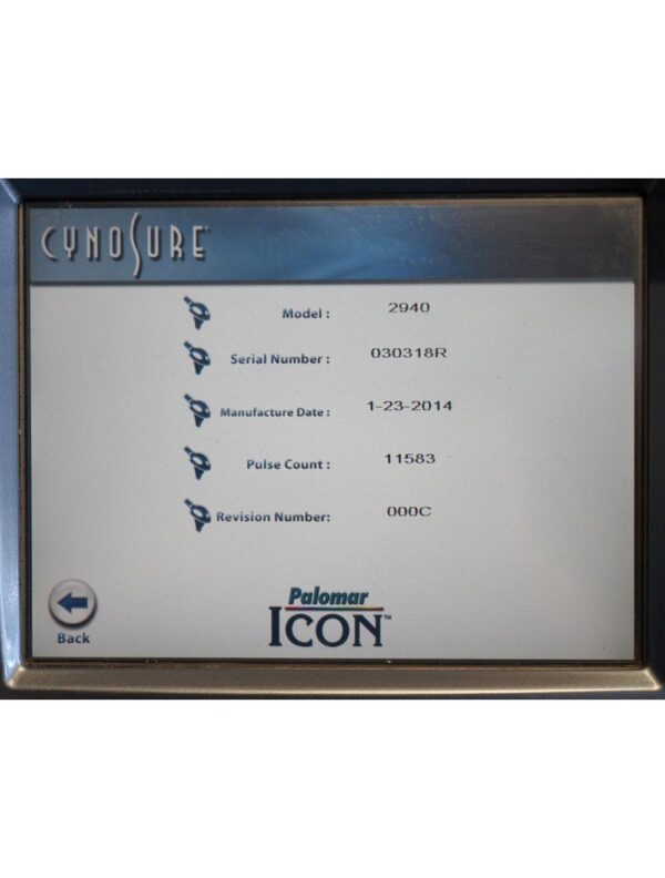 2014 Palomar ICON Laser 2940 Handpiece Skin Resurface Wrinkles Pigmented Lesions