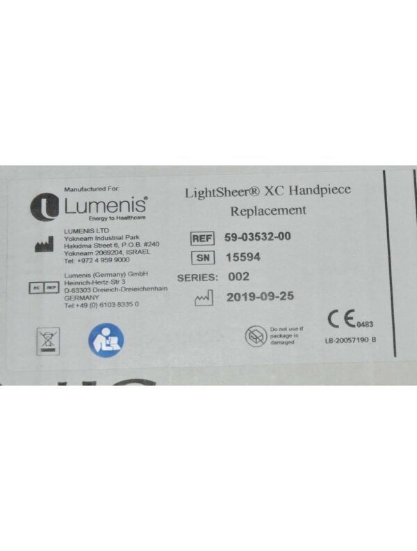Lumenis LightSheer XC Laser Hand Piece 805nm Hair Removal 59-03532-00 Factory