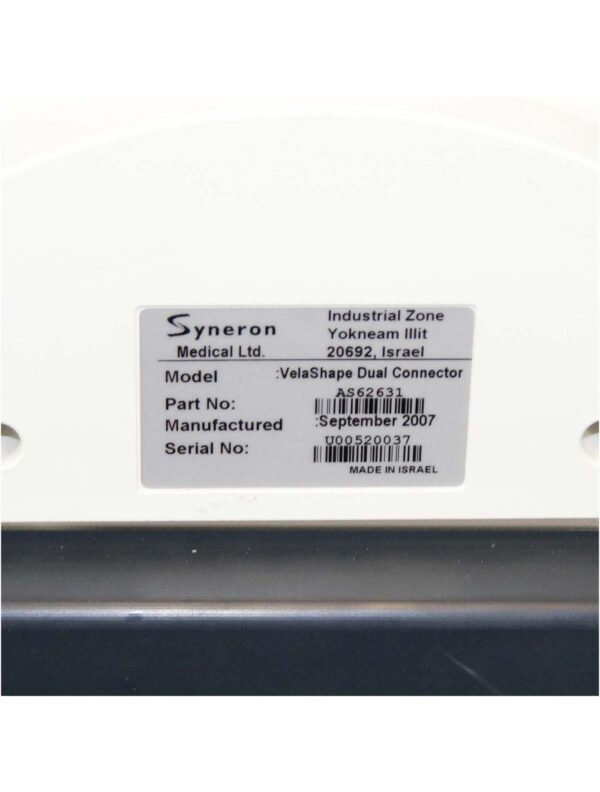 Syneron VelaShape FG00121 System with Dual Connector Adapter Vcontour Handpiece